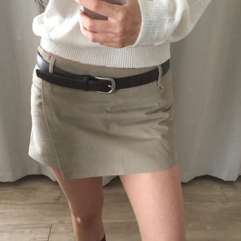 Wrap mini skirt