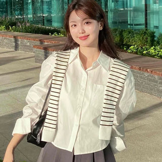 Plain Cotton Shirt for Daily Campus Look