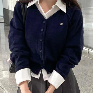 Simple Wedding Guest Look V-Neck Cardigan