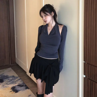 Eflo Sleeveless Cardigan Set