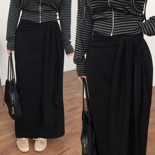 Rabini Shirred Tie Long Skirt