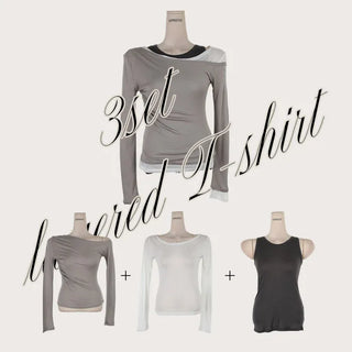 Hephia 3-Piece T-Shirt Set [85% Tencel]
