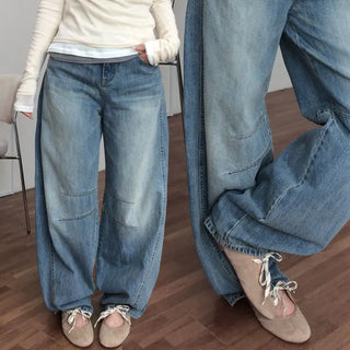 Dexibu Cutout Denim Wide Pants