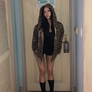 LEO Fur Zip-up Hoodie