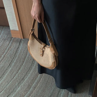 Suede Mini Hobo Bag   Daily Autumn Shoulder Bag, Recommended for Wedding Guest Look, Mini Bag