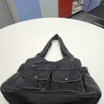 Vintage Heart Leather Shoulder Bag