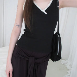 Lace Line V-Neck Sleeveless (3 colors)