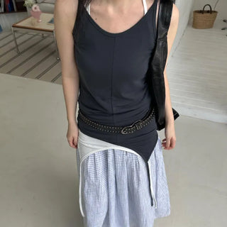 All-around layered sleeveless dress