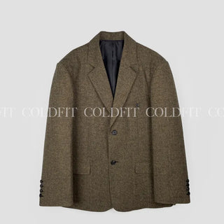 Single-breasted wool jacket
