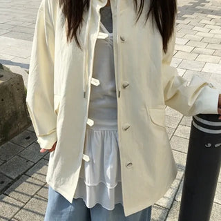 * Domestic/High Quality * Bay Hooded Trench Jacket