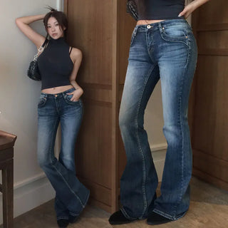 Jaynit Raw Denim Bootcut Pants [Sealed Elastic Waist]