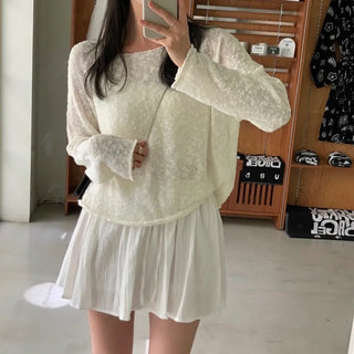 Plate Boucle Boat Neck Raglan Loose Fit Knit
