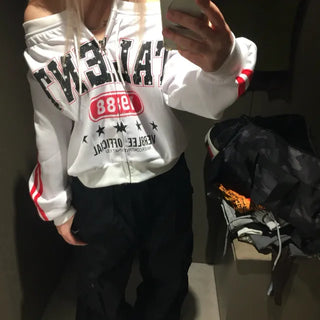 Track off sweatshirt zip-up