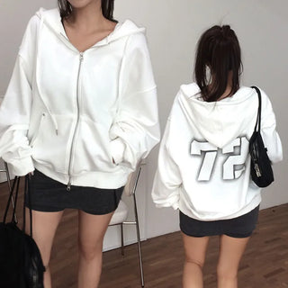 Justen Rivet Loose Fit Zip-up Hoodie