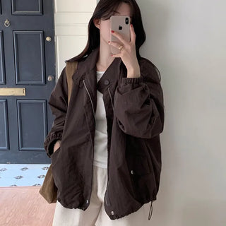 Oversized Field Jacket  Transitional Season Windbreaker Blouson