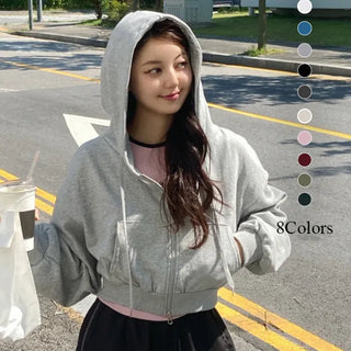 Yudi Avant Crop Zip-up Hoodie
