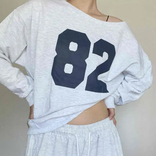 82 One-Off Cotton Lettering Sweatshirt