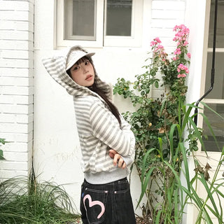 Momoko Lovely Hip Non-Fade Heart Wide Denim
