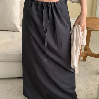 Lensi Crinkly Cool Maxi Long Skirt