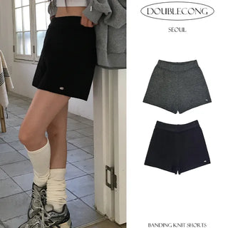 Elastic Waist Knit Shorts
