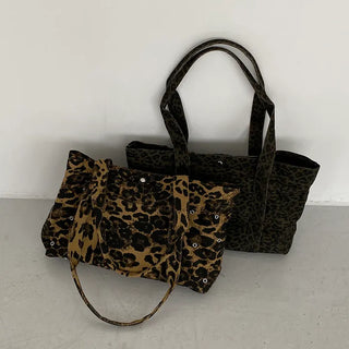 Leopard Square Shoulder Bag   Bobusang Leopard Bag