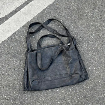 Big cross shoulder bag Big leather peddler tote shoulder bag