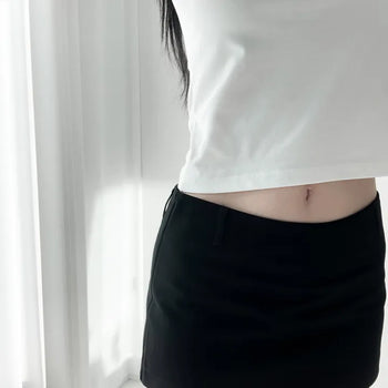 cotton low-rise skirt  / Cotton low-rise skirt