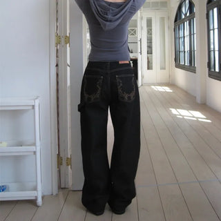 Flame Raw Wide Denim Pants