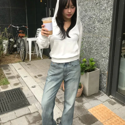 Ash Blue Siwa Low-Rise Semi-Bootcut Denim