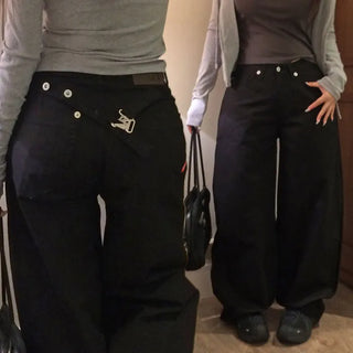 Tiarin Back Buckle Wide Pants