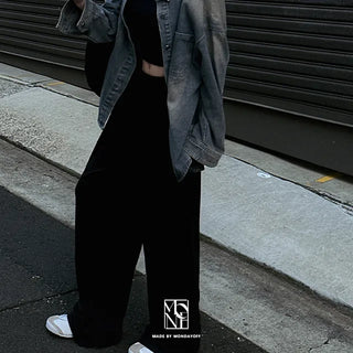 Made. Vienna Slim Wide Elastic Waist Pants Lower Body Cover Daily Look