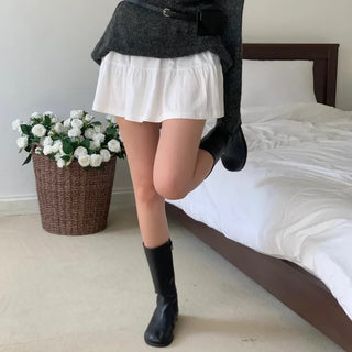 Robery Frill Tiered Elastic Mini Skirt