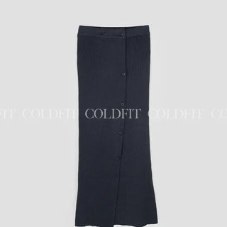 Button knit skirt
