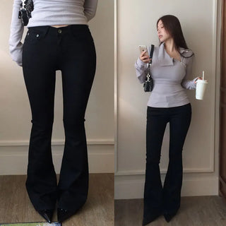 Joe Fedi Low black bootcut pants