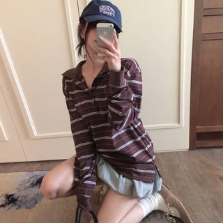 Carens Striped Collared T-shirt