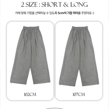 Standard Wide Two-Pintuck Elastic Pants