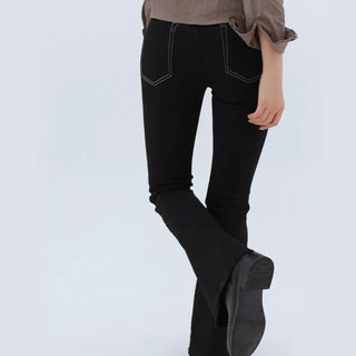 Flat Stitch Low-Rise Bootcut Pants