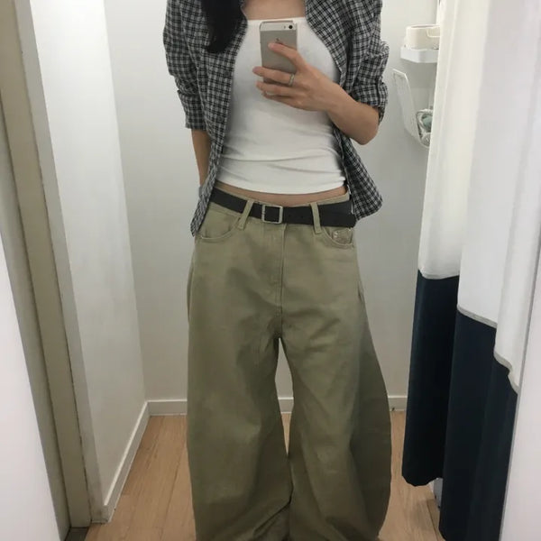 Rolled-up check shirt