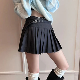 Mariner Belted Pleated Skirt