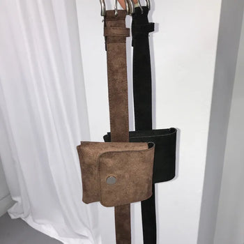 SUEDE POCKET BELT