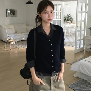 Cinched Pintuck Check Shirt