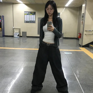 Pinstripe Denim Pants