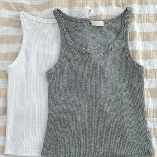 May Basic Ribbed Sleeveless (2 colors)