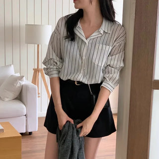 Veron Summer Striped Oversized Shirt