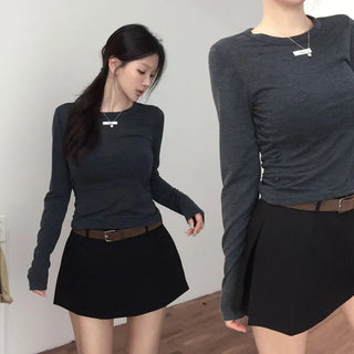 Joyly Label Shirred T-shirt