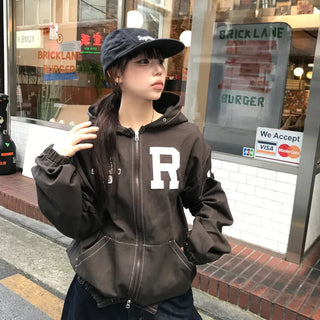 Unisex Narumi Stitch Work Hooded Jacket (2 colors)