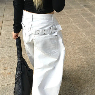 Nautilus Bag Belt Studded Point Wide Pants