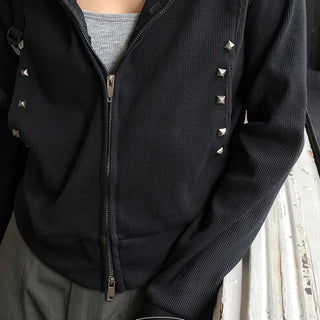 His Stud Line Zip-Up Hoodie