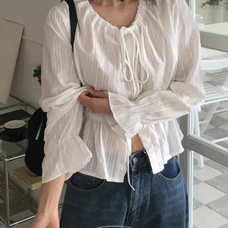Sweetie Ribbon Long Sleeve Blouse