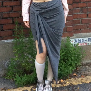 strap unbalanced skirt